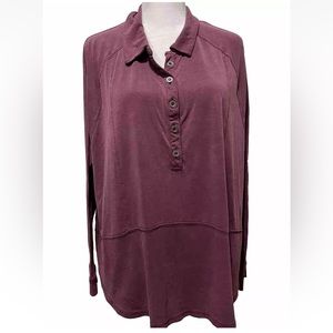 free people long sleeve t shirt Purple Summer Tunic Women’s XS